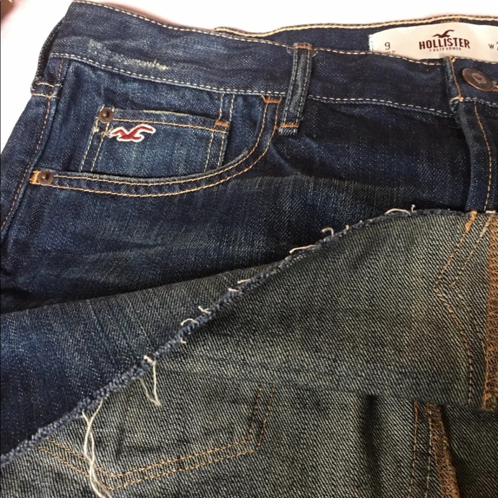 Hollister denim mini skirt